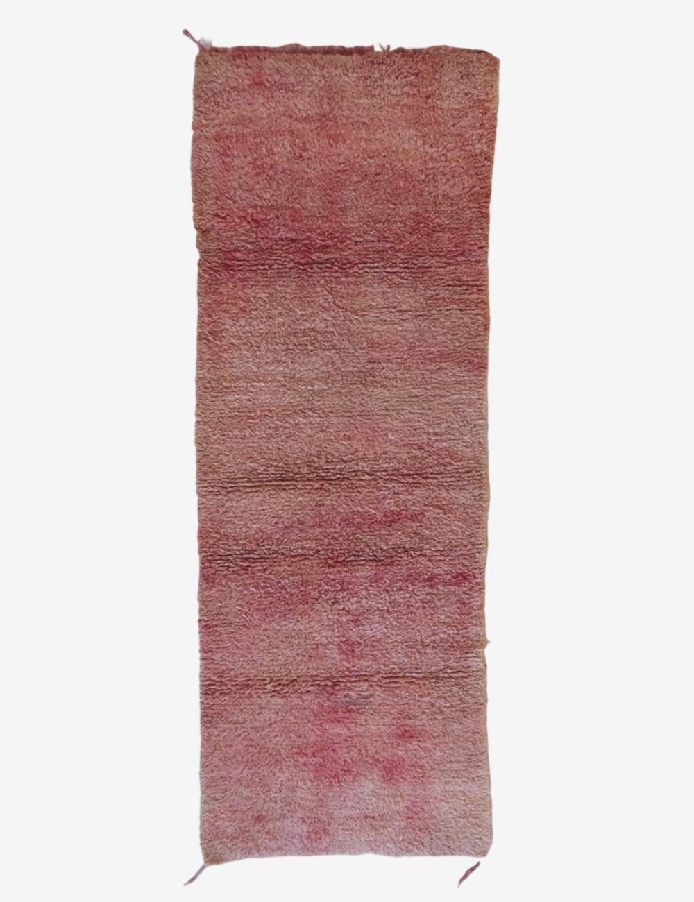 Vintage Moroccan Runner in Faded Pink Tones 10.3 x 3.6 ft / 313 x 110 cm