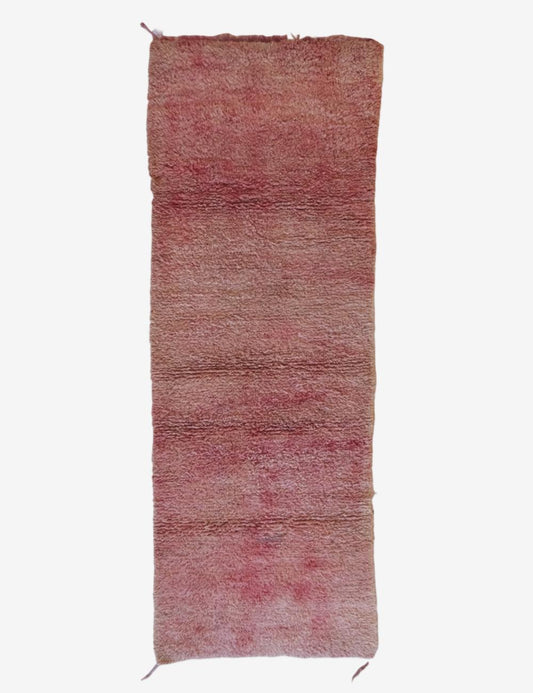 Vintage Moroccan Runner in Faded Pink Tones 10.3 x 3.6 ft / 313 x 110 cm - Surcoma