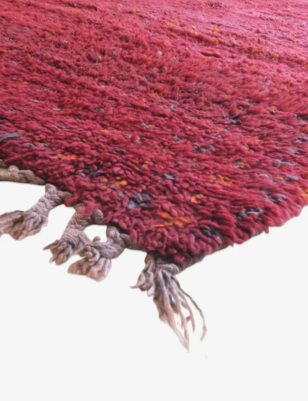 Authentic Red Moroccan Vintage Rug 9.5 x 6.4 ft / 290 x 197 cm - Surcoma