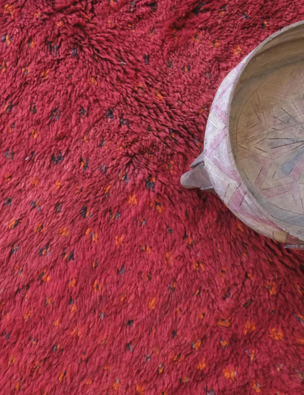 Authentic Red Moroccan Vintage Rug 9.5 x 6.4 ft / 290 x 197 cm - Surcoma