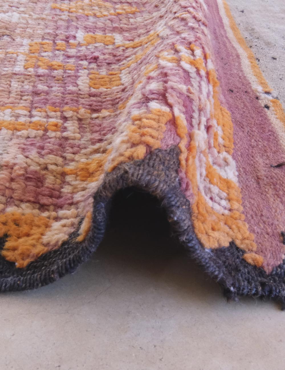 Authentic Vintage Ait Bou Sbaa Rug 13.6 x 4.7 ft / 416 x 145 cm