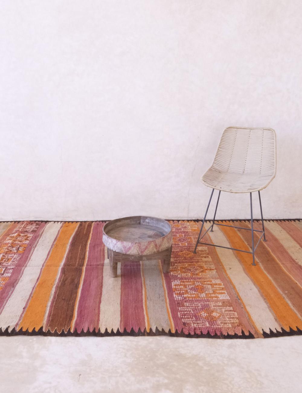 Authentic Vintage Ait Bou Sbaa Rug 13.6 x 4.7 ft / 416 x 145 cm