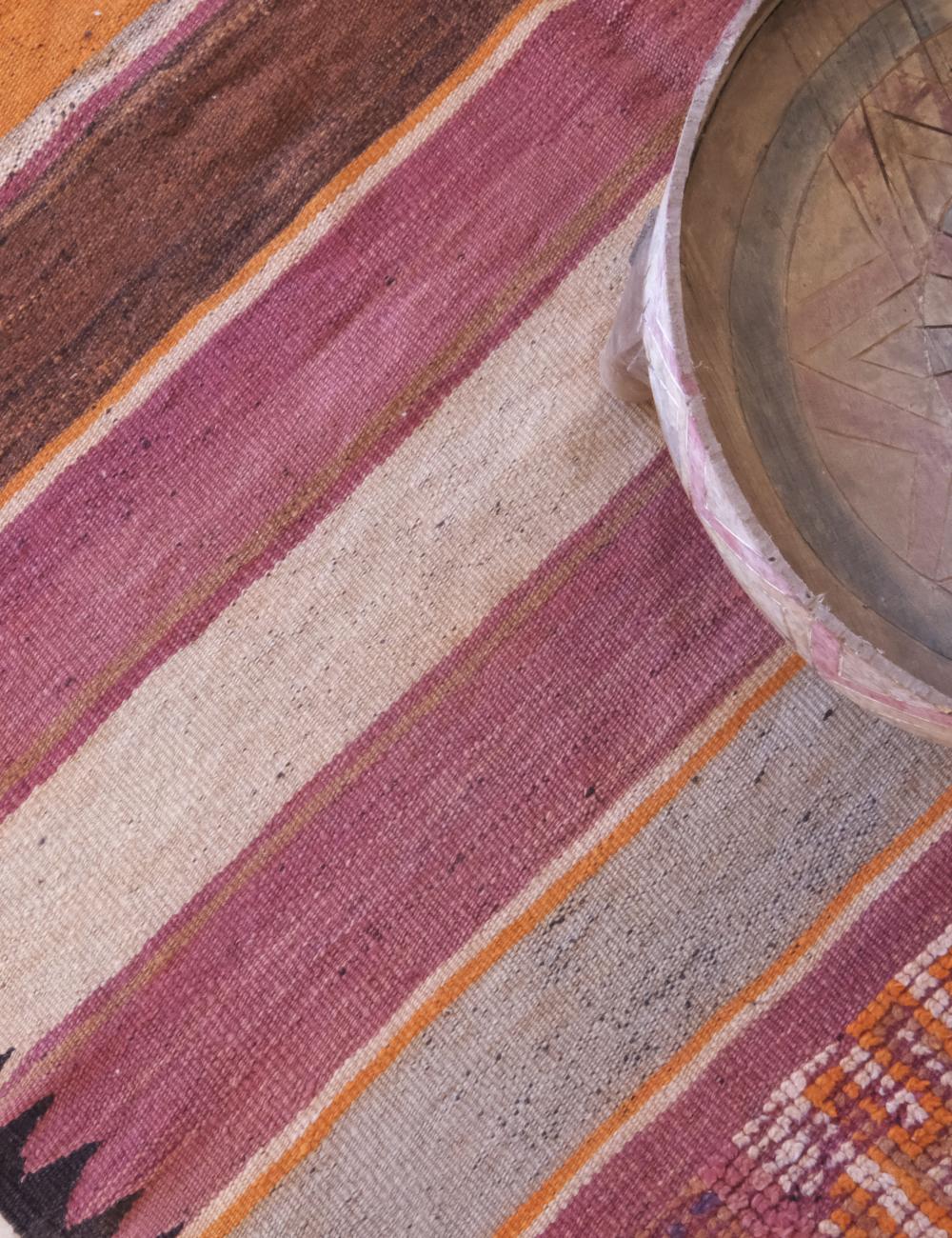 Authentic Vintage Ait Bou Sbaa Rug 13.6 x 4.7 ft / 416 x 145 cm