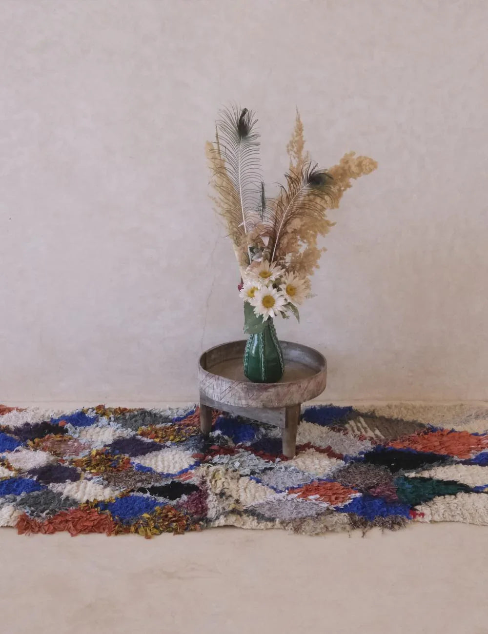 Colorful Azilal Berber Rug 6.3 x 2.7 ft / 193 x 84 cm - Surcoma