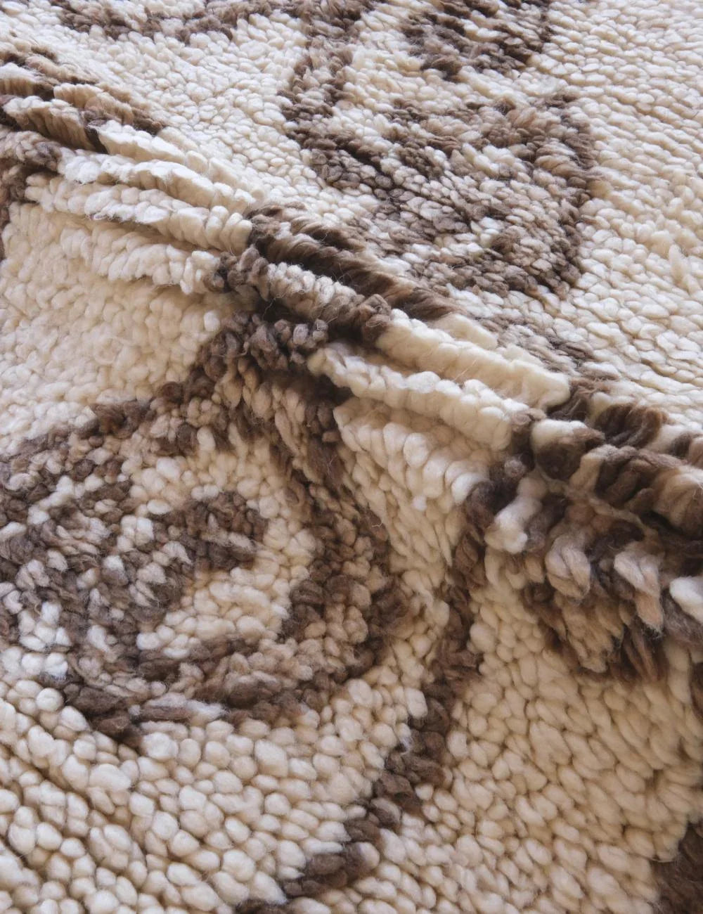 Beige Azilal Moroccan Rug 6.3 x 2.7 ft / 191 x 83 cm - Surcoma