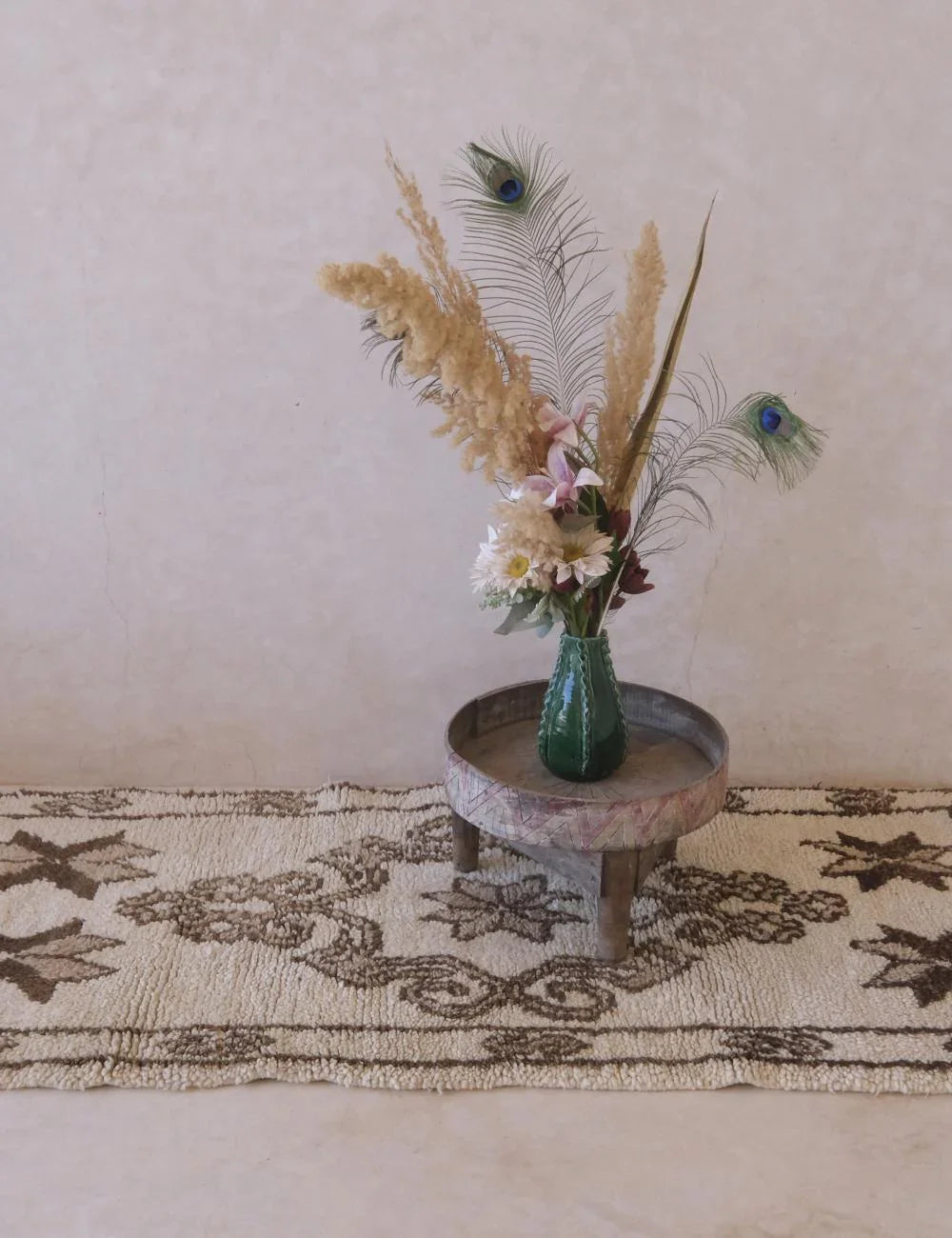 Beige Azilal Moroccan Rug 6.3 x 2.7 ft / 191 x 83 cm - Surcoma