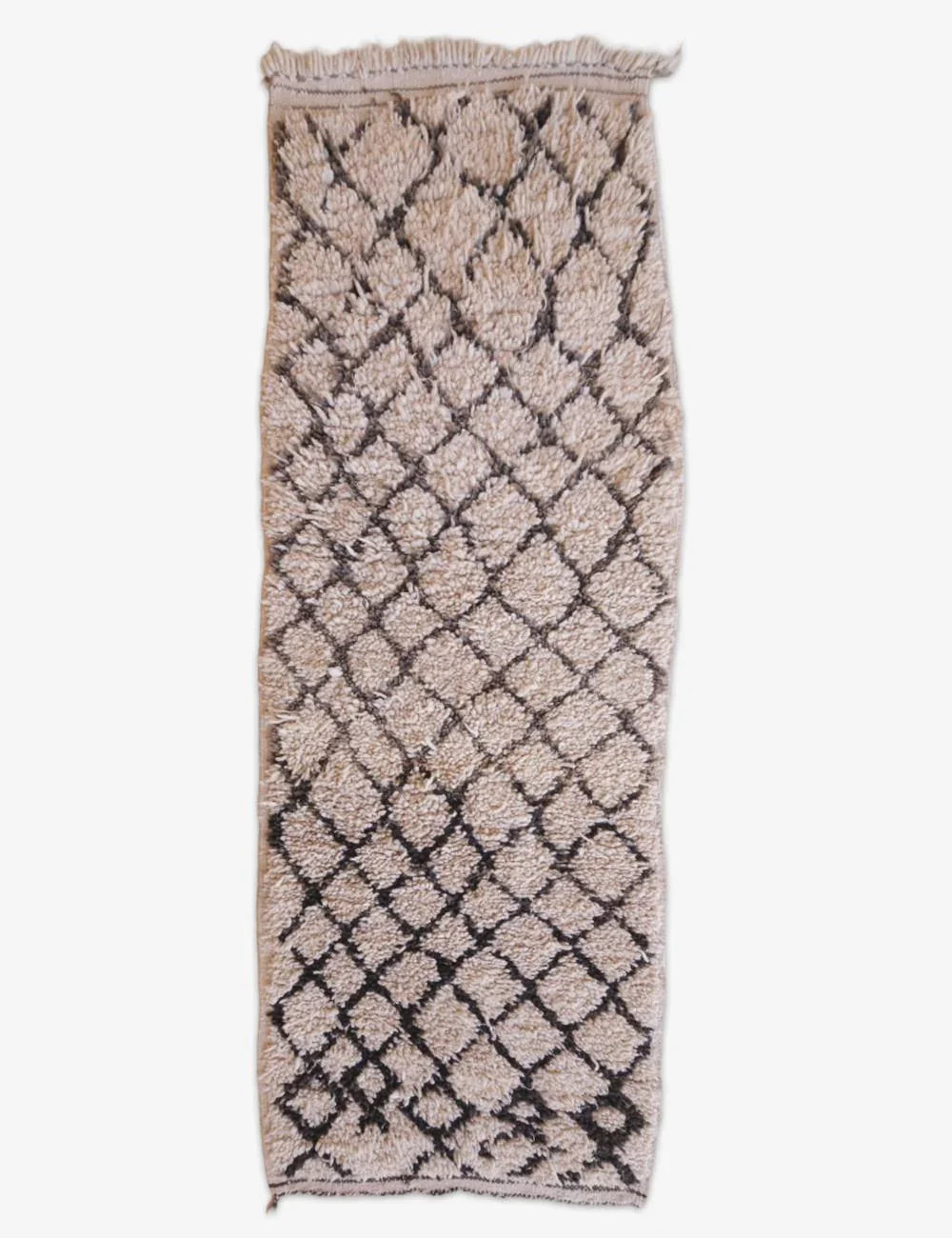 Beige Berber Carpet 6.8 x 2.4 ft / 207 x 76 cm
