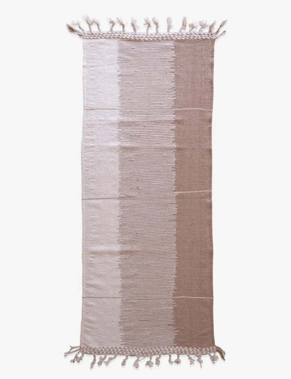 Beige Kilim Moroccan Runner Rug 8.4 x 3.4 ft / 255 x 106 cm - Surcoma