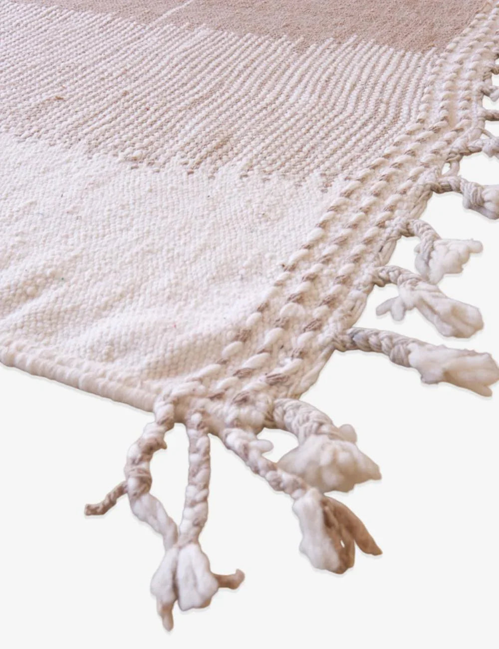Beige Kilim Moroccan Runner Rug 8.4 x 3.4 ft / 255 x 106 cm - Surcoma