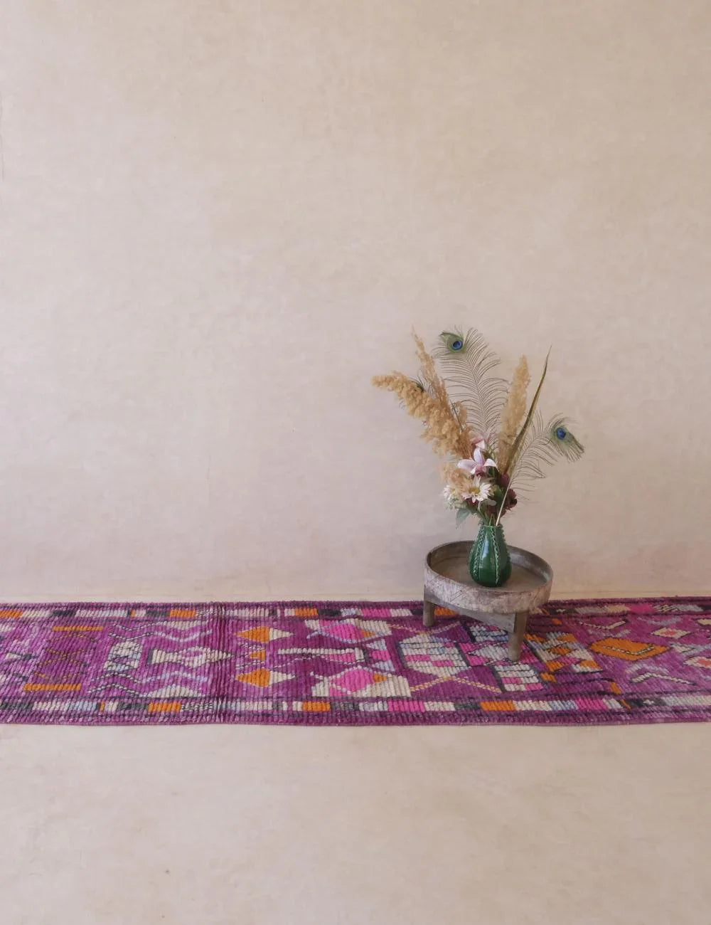 Moroccan wool runner rug – hallway styling