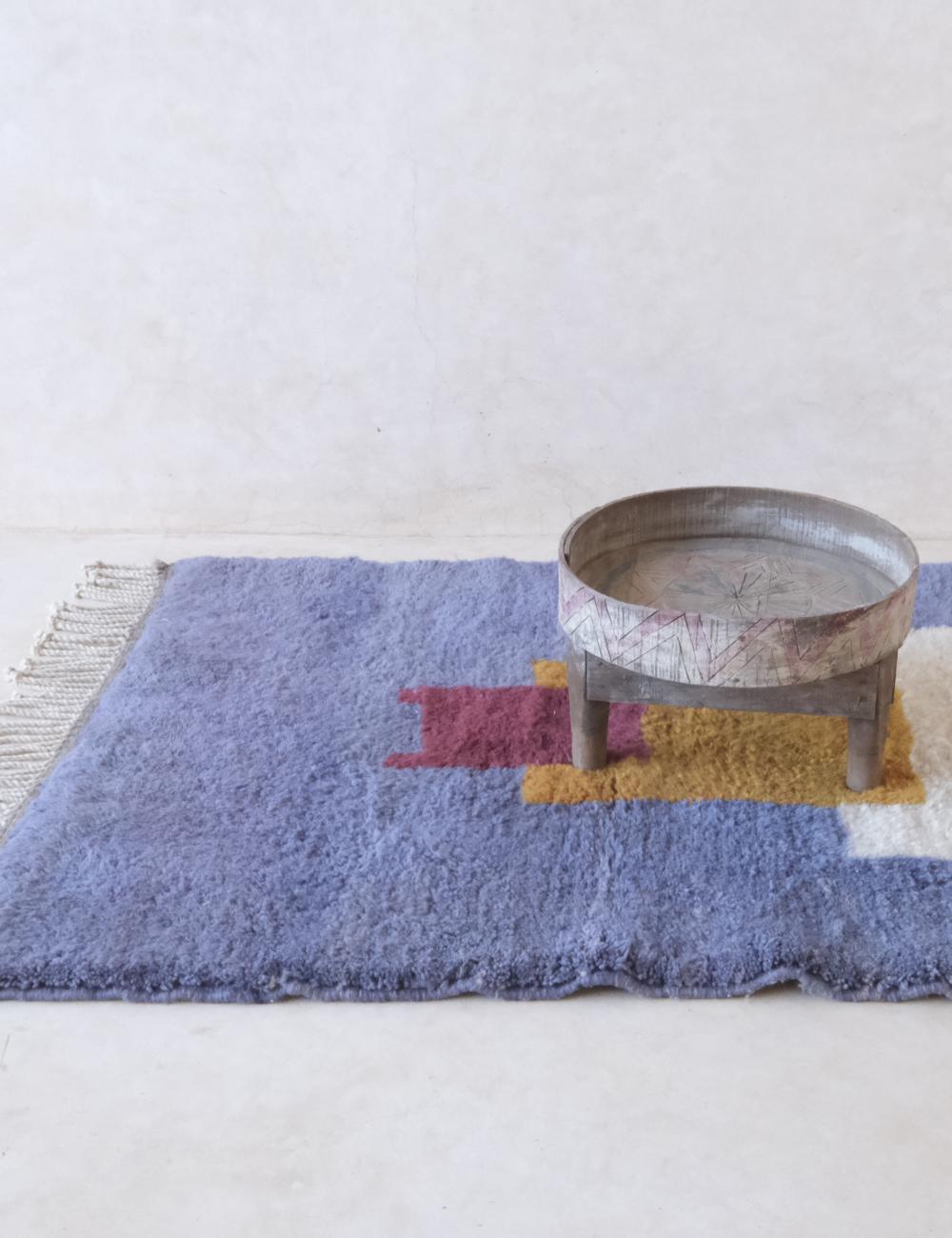 Beni Mrirt Contemporary Small Moroccan Rug – 5.1 x 3.7 ft (155 x 113 cm) Handmade