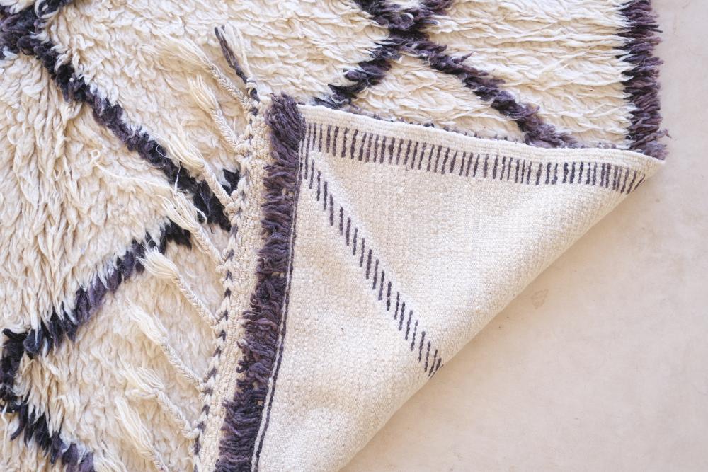 Morocan Beni Ourain Wool Rug 9.2 x 5.2 ft / 280 x 161 cm - Surcoma