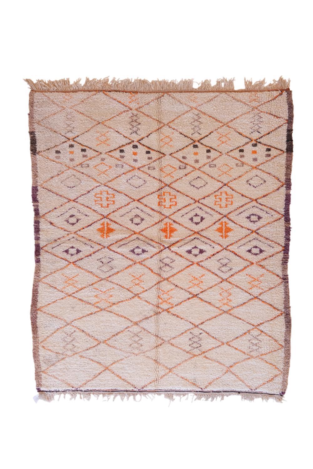 Beni Ourain Rug 7.7 x 6.2 ft / 234 x 190 cm - Surcoma