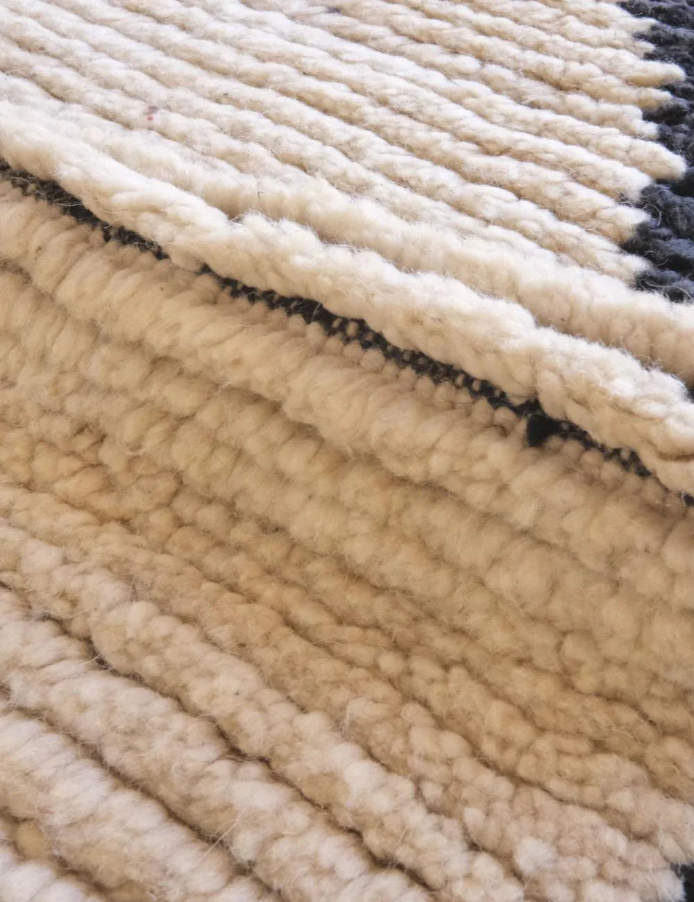 Black and Gray Berber Carpet 9.5 x 2.9 ft / 290 x 89 cm