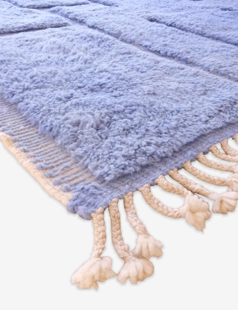 Blue Contemporary Moroccan Rug 11.5 x 7.9 ft / 350 x 243 cm