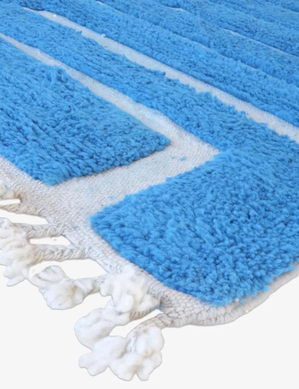 Blue Contemporary Moroccan Wool Rug 8.9 x 7.1 ft / 271 x 218 cm - Surcoma