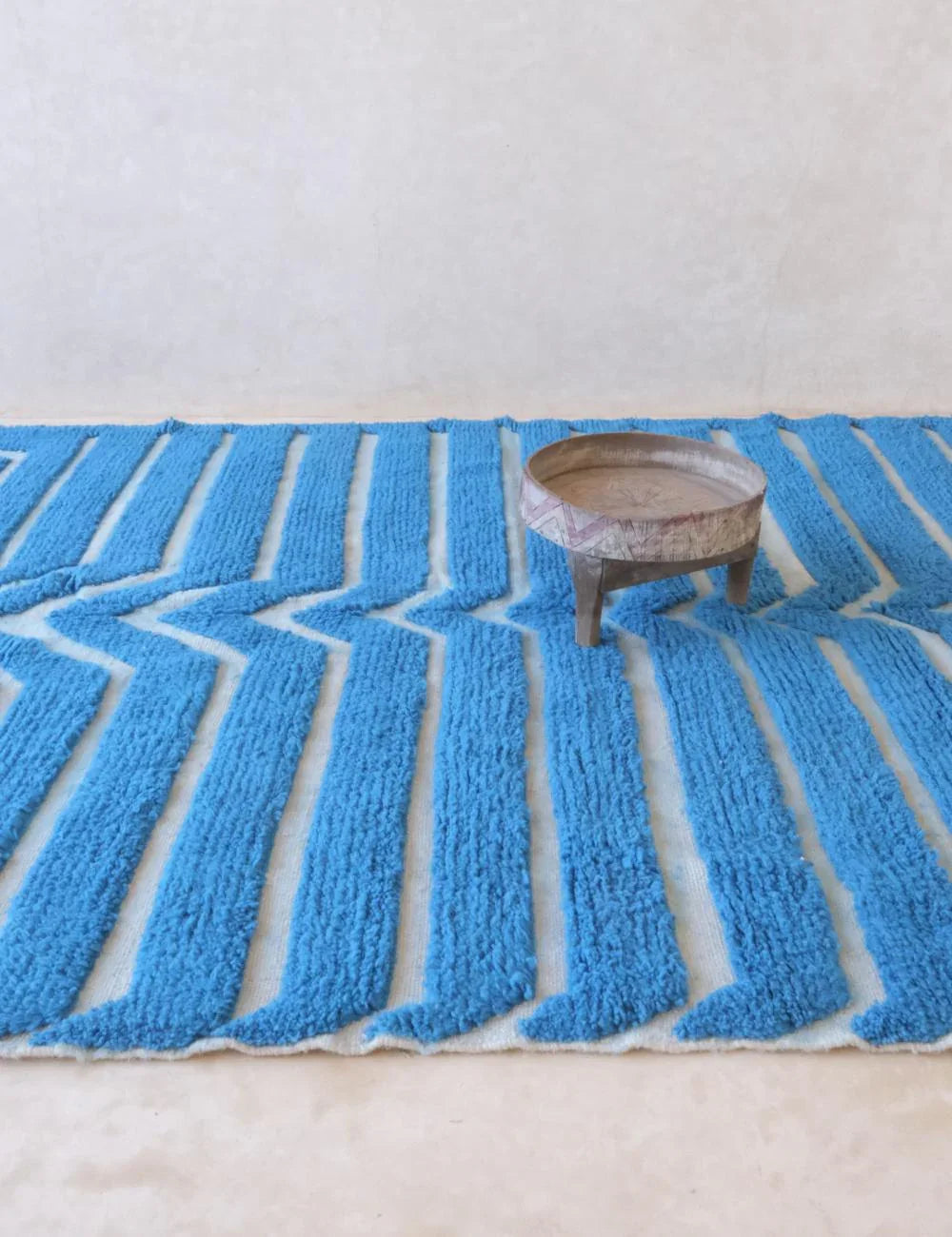 Blue Contemporary Moroccan Wool Rug 8.9 x 7.1 ft / 271 x 218 cm - Surcoma