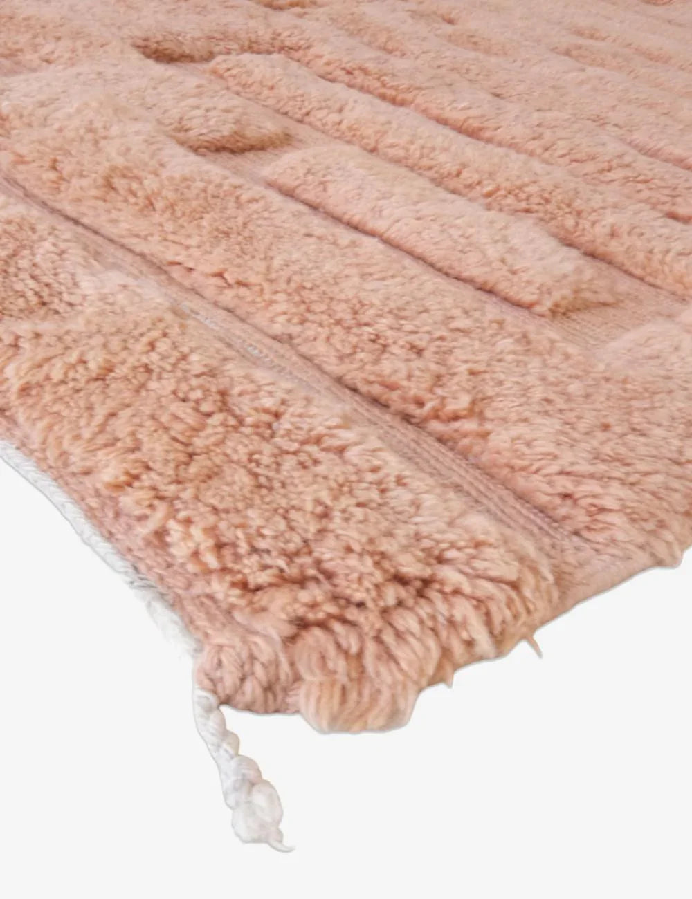 Blush Peach Handknotted Beni Mrirt Rug 9.3 x 6.7 ft / 283 x 206 cm - Surcoma
