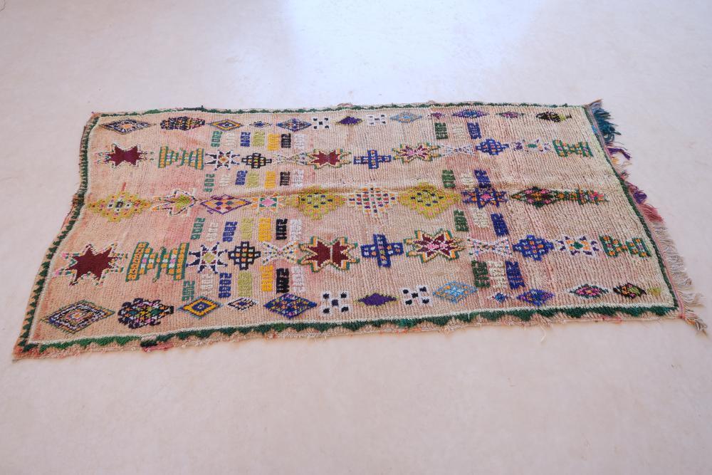 Moroccan Berber Wool Rug 8.3 x 3.8 ft / 252 x 118 cm - Surcoma