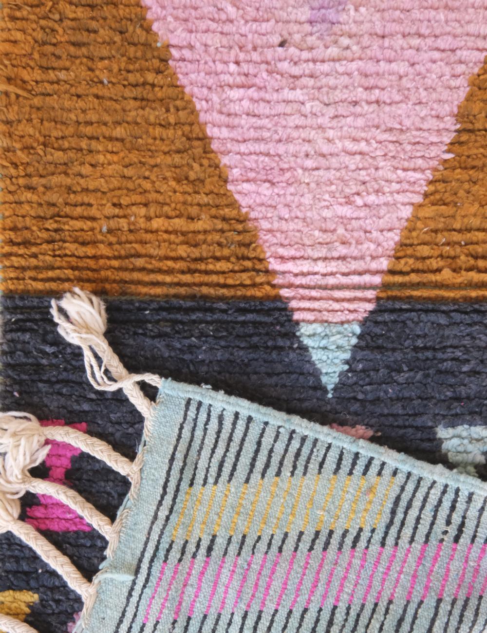 Moroccan Colorful Runner Rug 13.1 x 2.4 ft / 398 x 73 cm