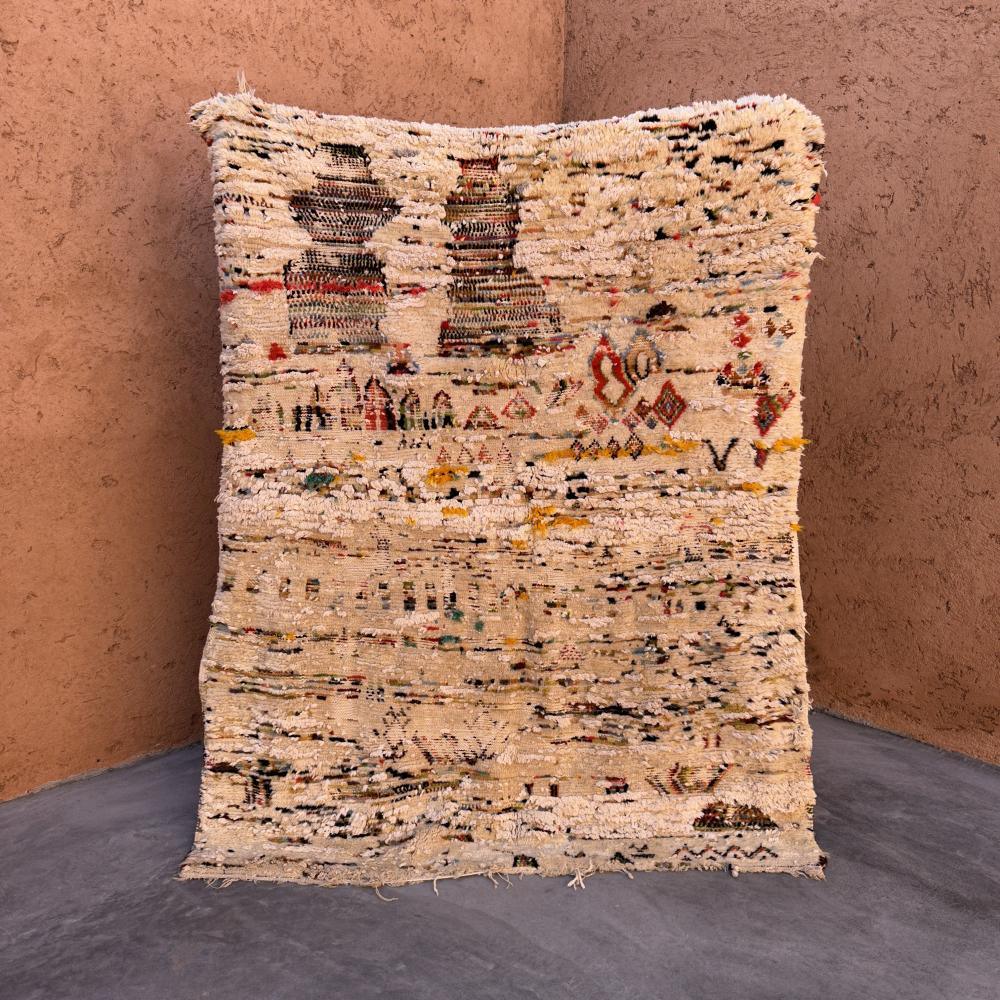 Abstract Moroccan Rug 6.5 x 5.2 ft / 199 x 160 cm - Surcoma