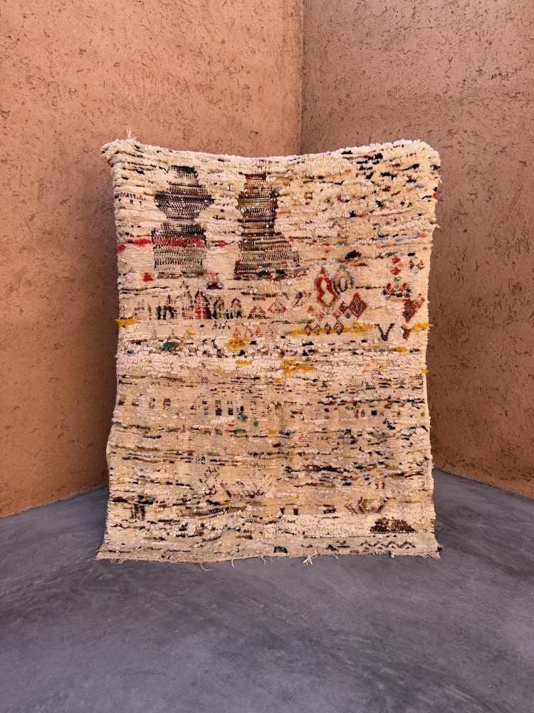 Abstract Moroccan Rug 6.5 x 5.2 ft / 199 x 160 cm - Surcoma