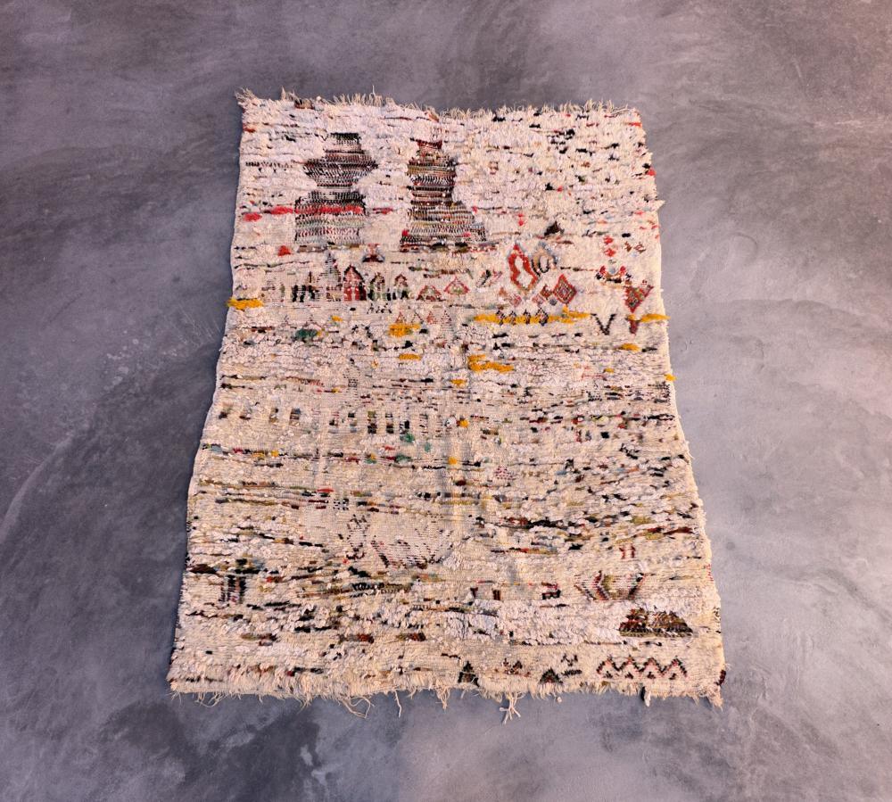 Abstract Moroccan Rug 6.5 x 5.2 ft / 199 x 160 cm - Surcoma