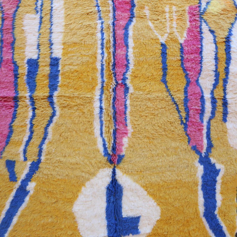 Moroccan Abstract Boujaad Wool Rug 8.5 x 4.7 ft / 259 x 145 cm - Surcoma