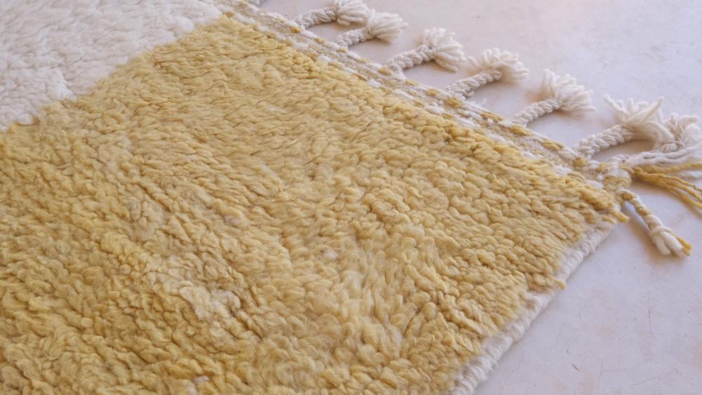 Moroccan Yellow Modern Rug 8.5 x 5.3 ft / 259 x 163 cm - Surcoma