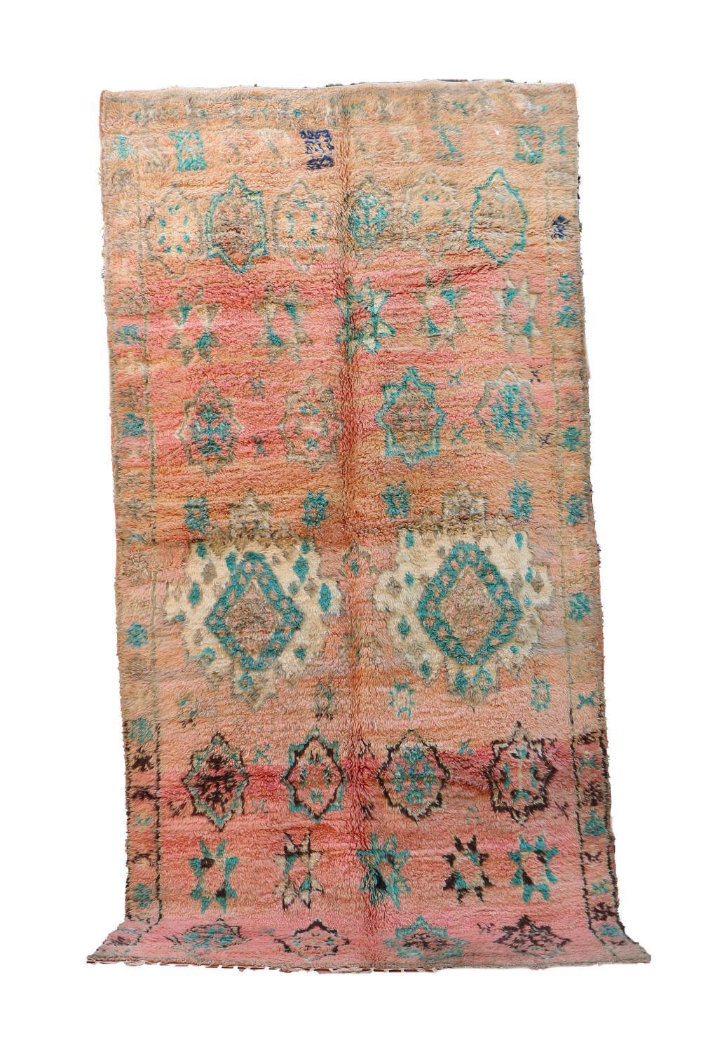 Moroccan Handknotted Boujad Wool Rug 12.2 x 6.43 ft / 371 x 196 cm - Surcoma