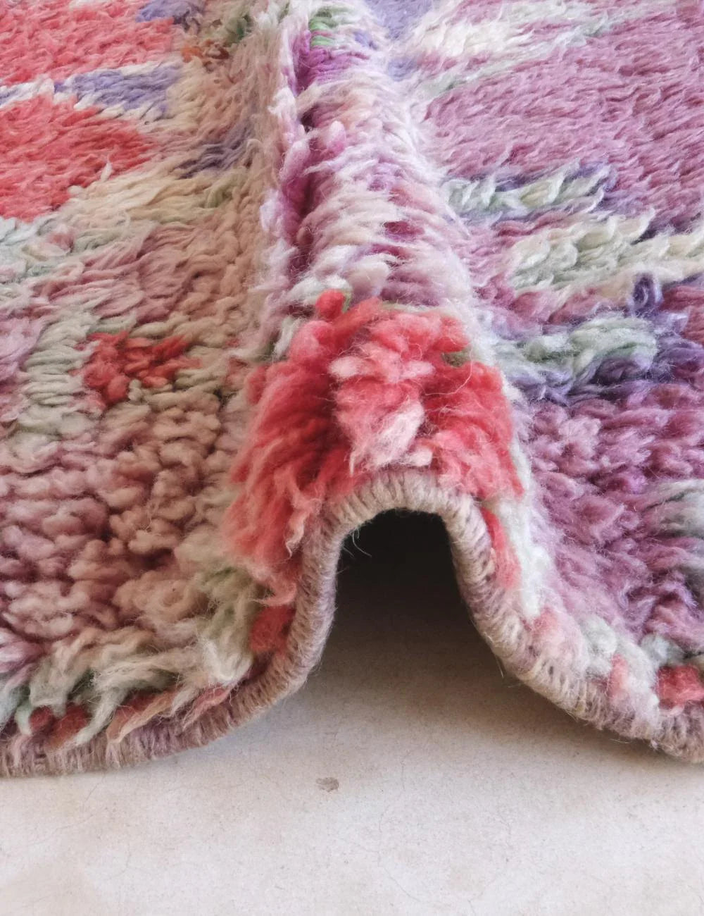 Moroccan Berber Wool Rug 13.5 x 6.4 ft / 411 x 195 cm - Surcoma
