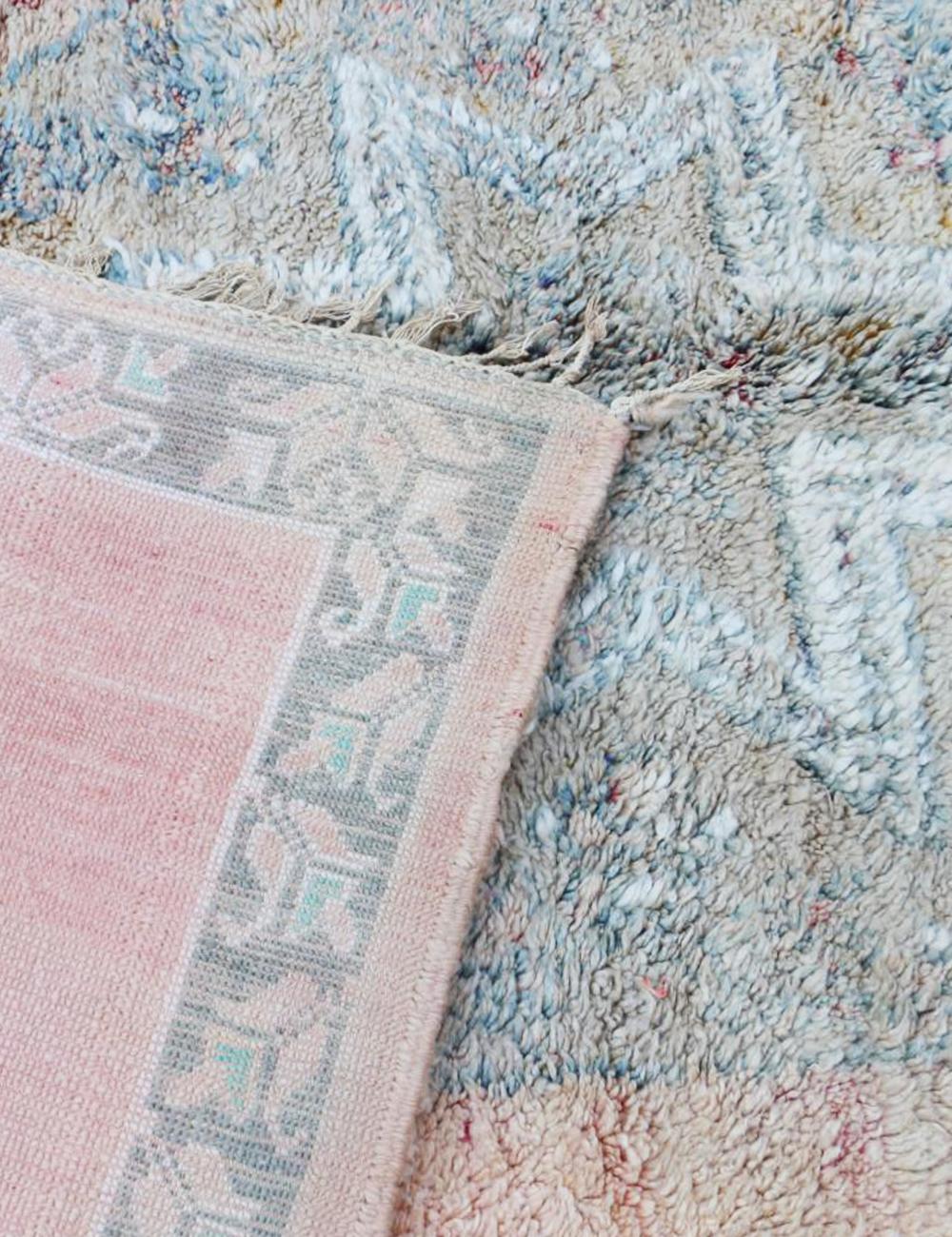 Handwoven Berber Wool Rug with Animal Motifs 10.2 x 6.8 ft / 310 x 208 cm