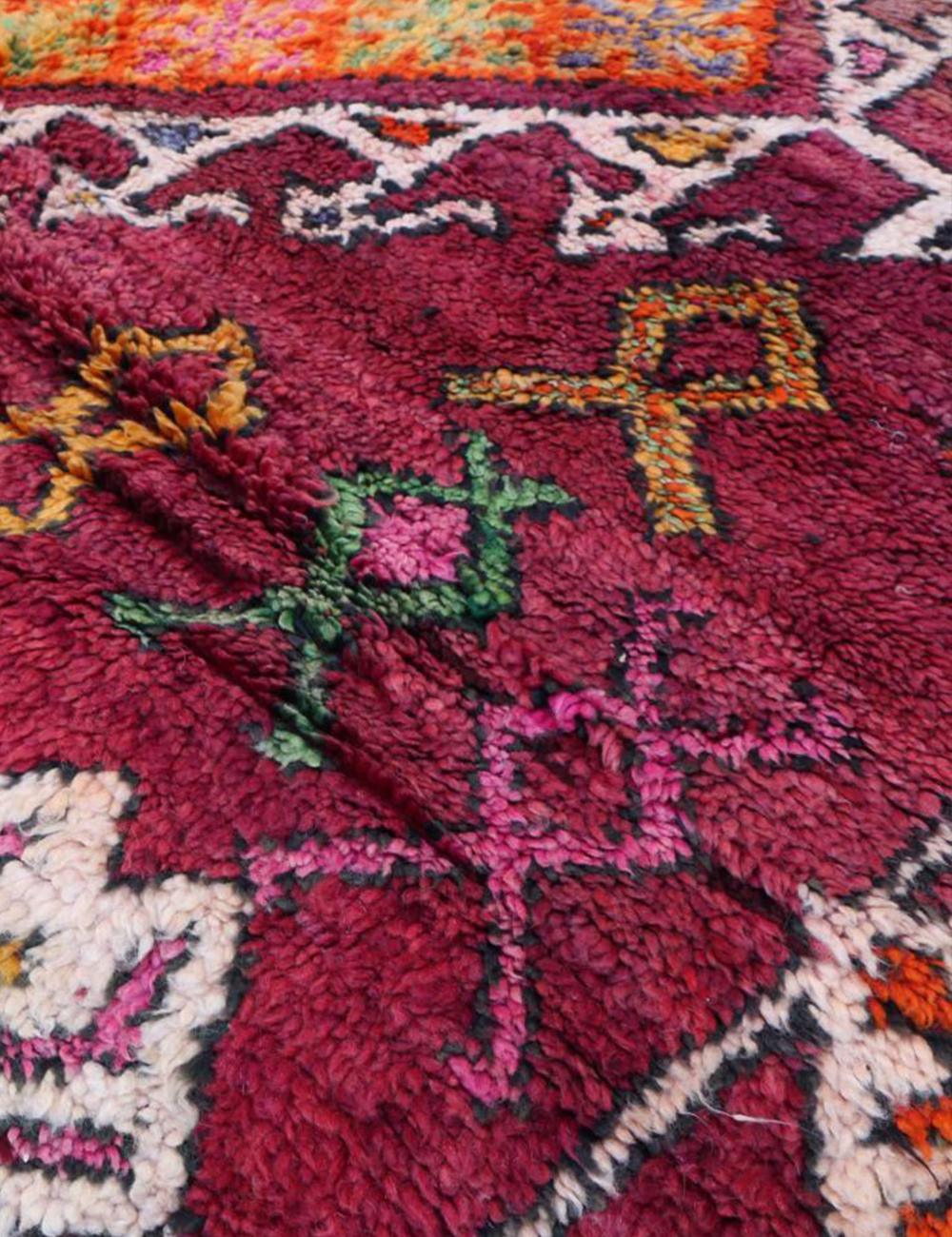 Moroccan Vintage Boujad Wool Rug 10.9 x 6.7 ft / 333 x 206 cm - Surcoma