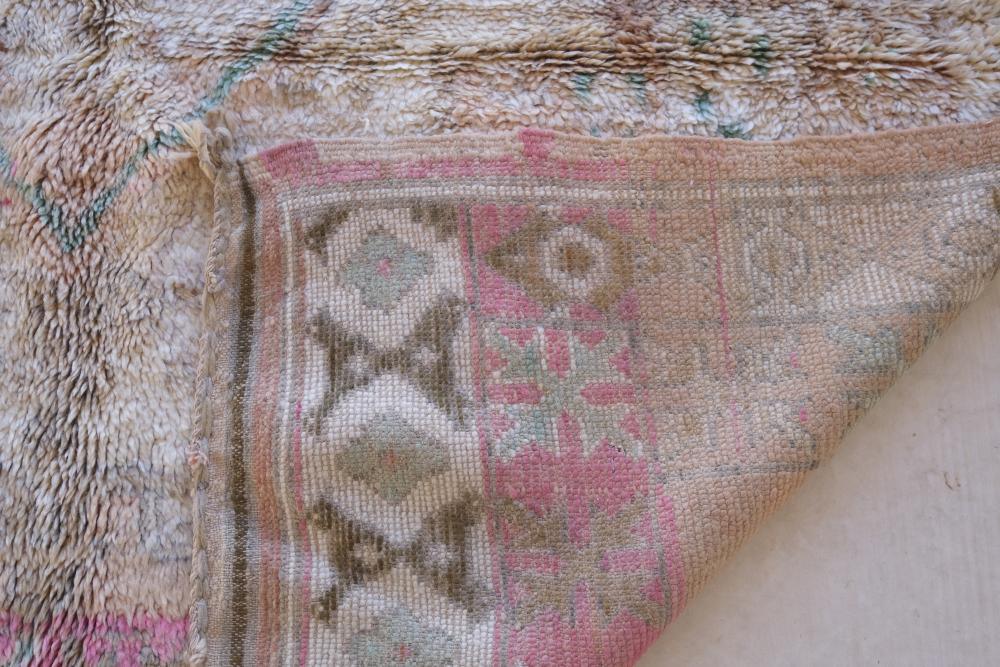1980s Moroccan Handwoven Wool Rug 13.7 x 6.8 ft / 418 x 210 cm - Surcoma