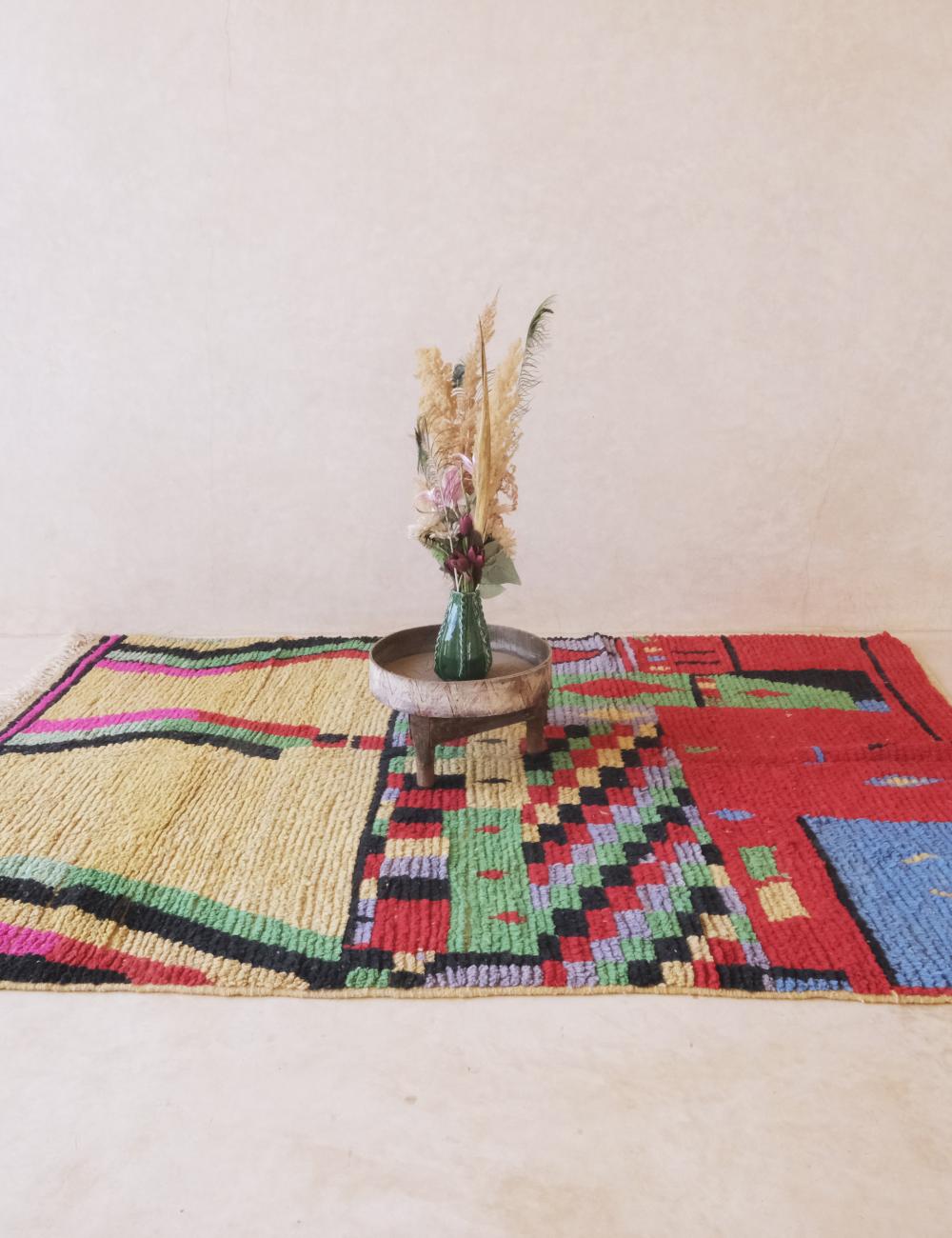 Colorful Moroccan Modern Wool Rug 8.2 x 5.7 ft / 250 x 175 cm