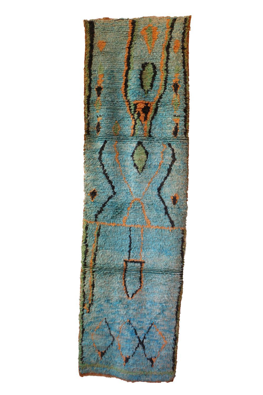 Moroccan Boujad Runner Rug 8.9 x 2.5 ft / 272 x 77 cm - Surcoma