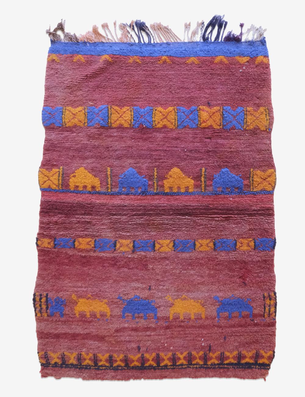 Tribal Moroccan Accent Rug 5 x 3.5 ft / 153 x 107 cm