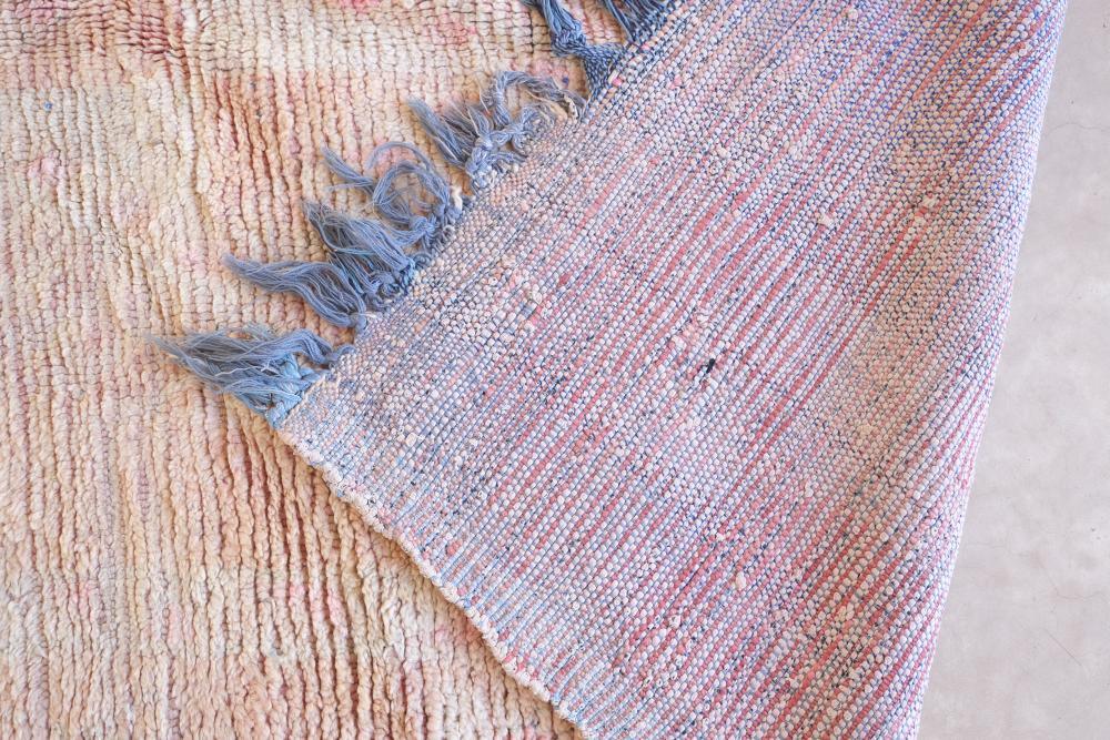 Faded Pink Moroccan Rug 6.5 x 4.6 ft / 199 x 141 cm - Surcoma