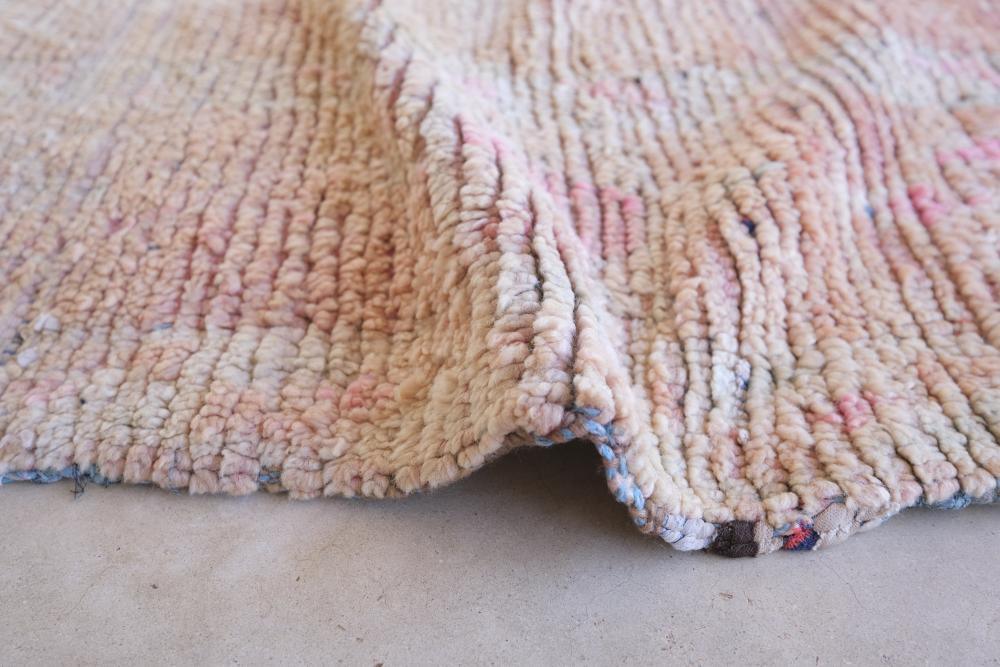 Faded Pink Moroccan Rug 6.5 x 4.6 ft / 199 x 141 cm - Surcoma