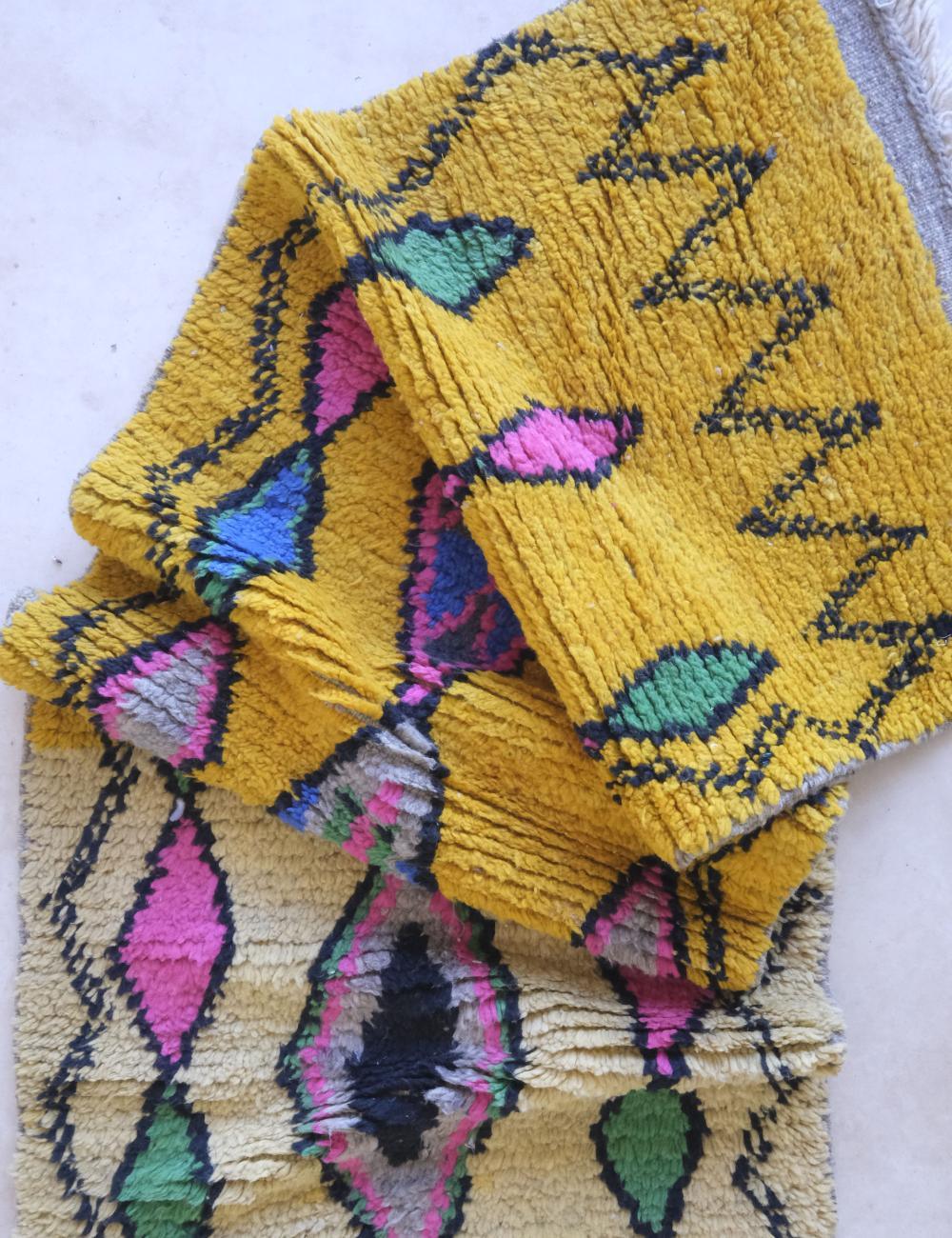 Boho Moroccan Runner Rug 11.2 x 2.4 ft / 340 x 76 cm
