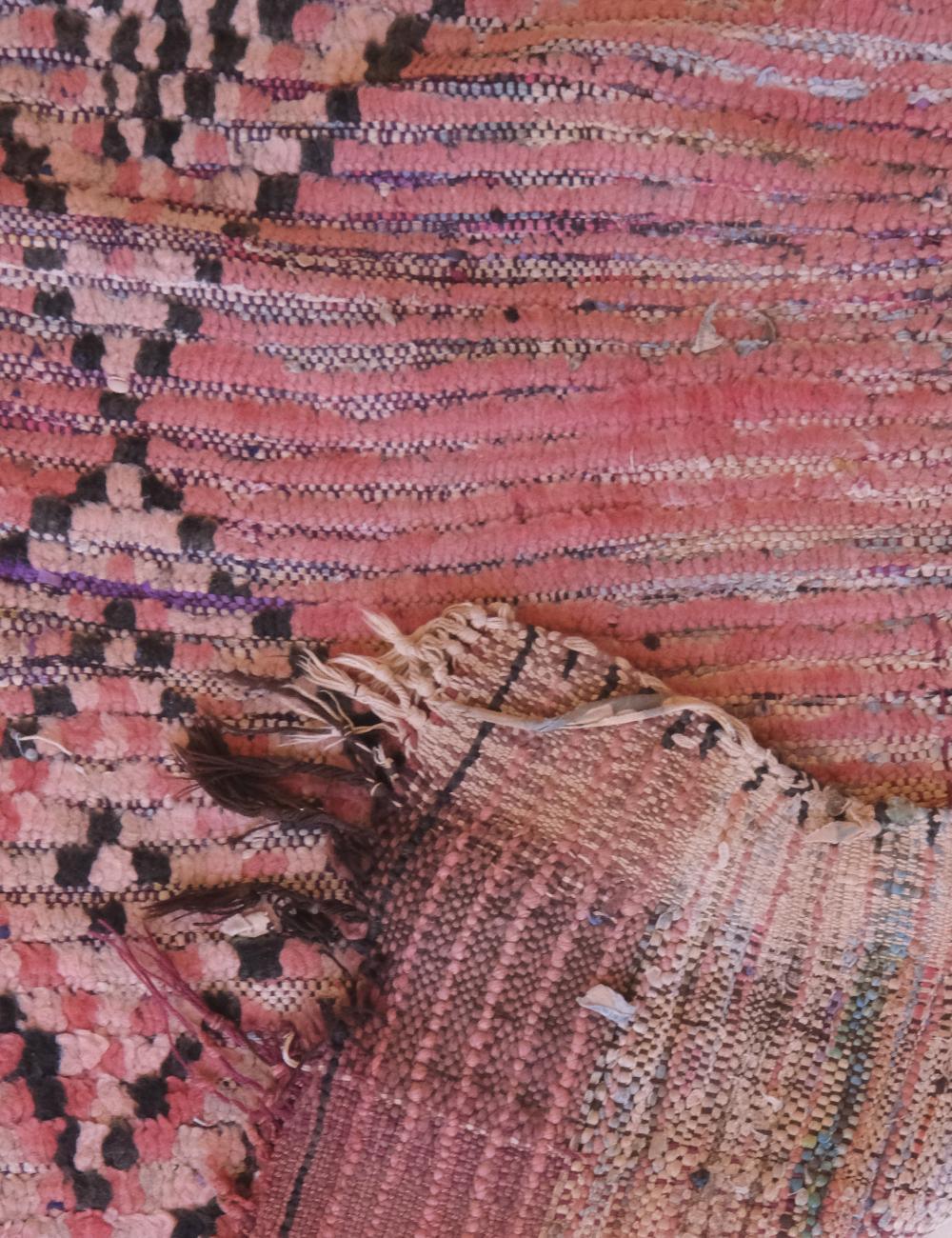 Faded Red Moroccan Runner Rug 8.3 x 2.8 ft / 253 x 87 cm - Surcoma