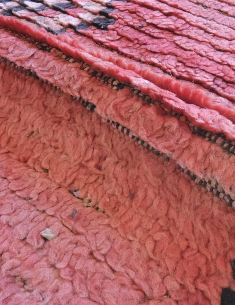 Faded Red Moroccan Runner Rug 8.3 x 2.8 ft / 253 x 87 cm - Surcoma