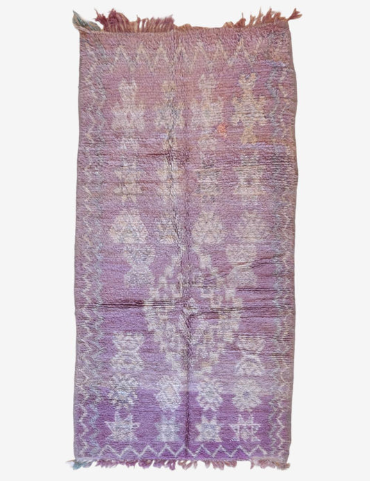 Lavender Purple Moroccan Rug 8.8 x 4.2 ft / 267 x 130 cm - Surcoma