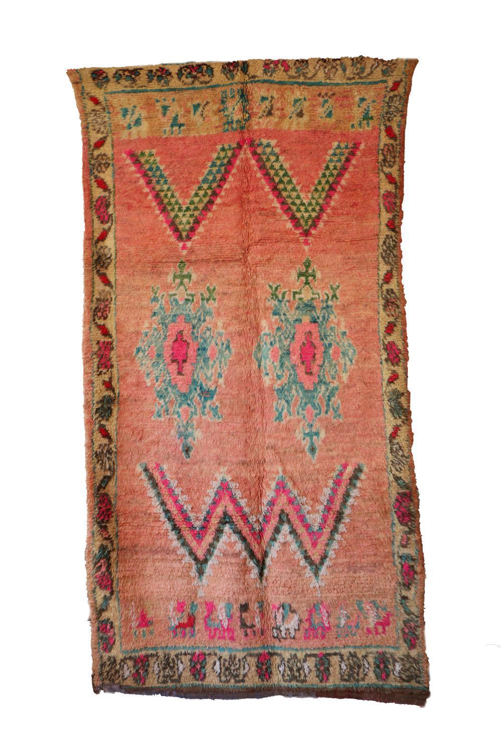 Moroccan Boujad Wool Rug 10.2 x 5.1 ft / 310 x 158 cm - Surcoma