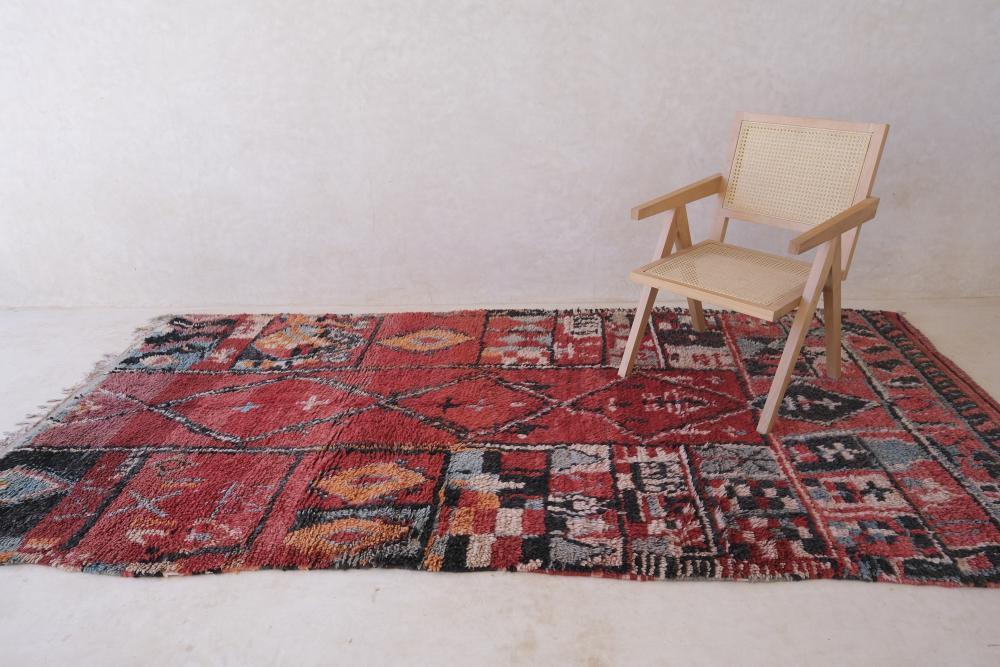 1990s Moroccan Abstract Wool Rug 10.6 x 5.2 ft / 323 x 159 cm - Surcoma