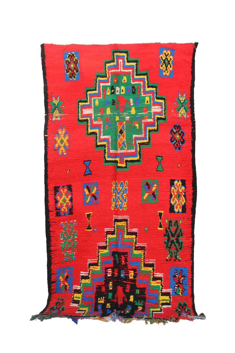 Moroccan Handwoven Boujad Rug 10.8 x 5.8 ft / 330 x 179 cm - Surcoma