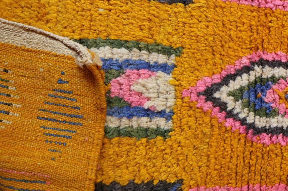 Moroccan Boujad Wool Runner Rug 12.8 x 2.3 ft / 391 x 72 cm - Surcoma