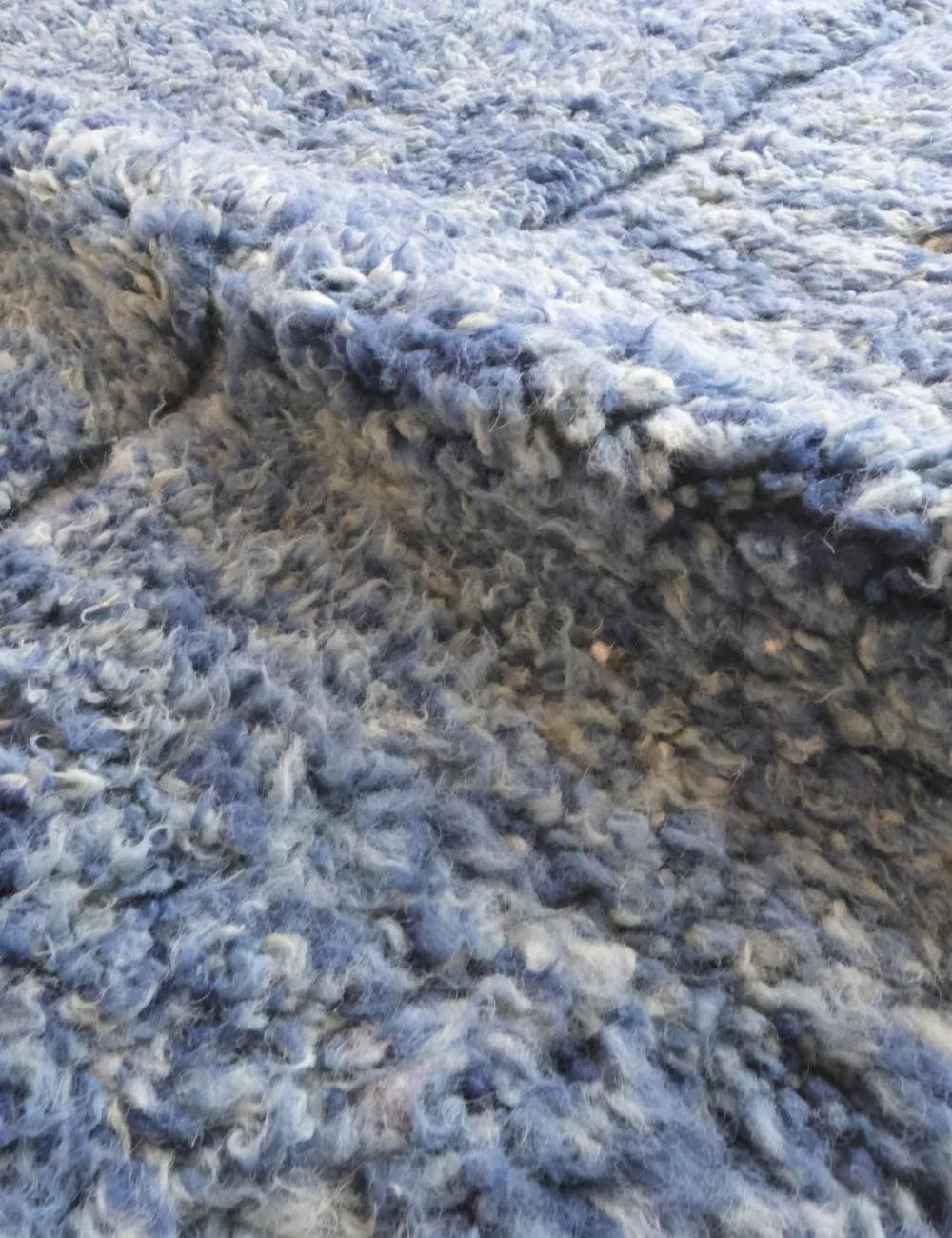 Blue Wool Rug 11.2 x 8 ft / 342 x 246 cm - Surcoma