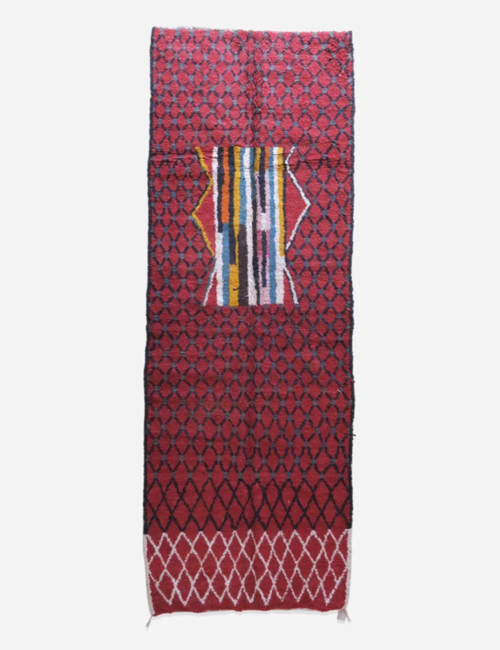 Boujad Moroccan Runner Rug 11.9 x 4.1 ft / 362 x 125 cm - Surcoma