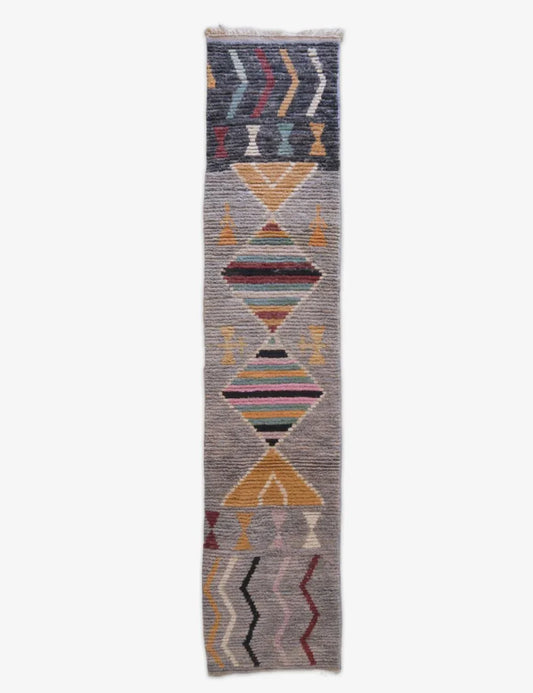 Boujad Moroccan Runner Rug 11.5 x 2.4 ft / 351 x 74 cm - Surcoma